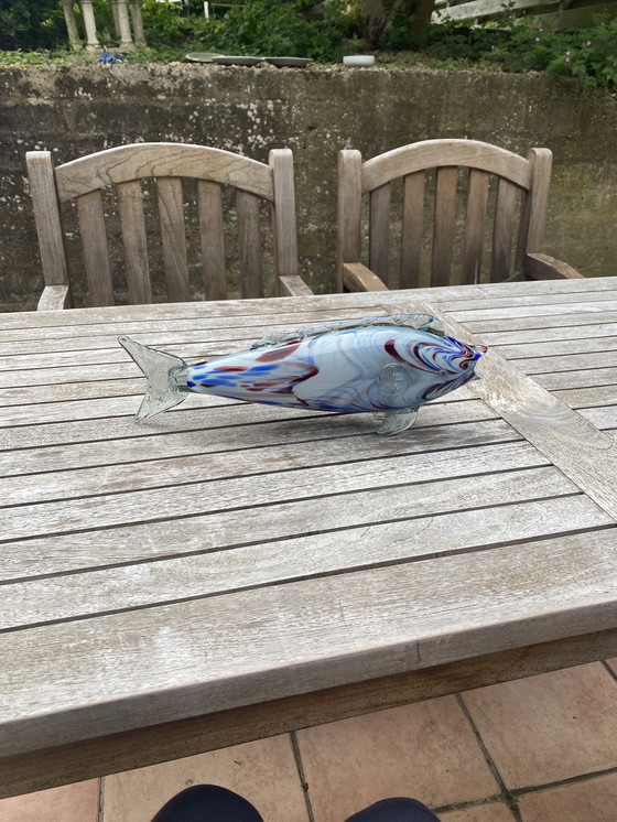 Image 1 of Verre de Murano Grand poisson années 60