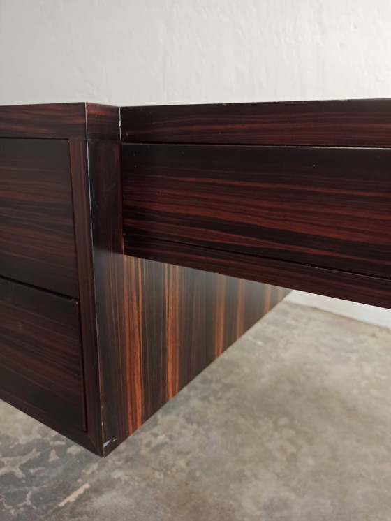 Image 1 of Bureau vintage de style Art déco en ébène de Macassar