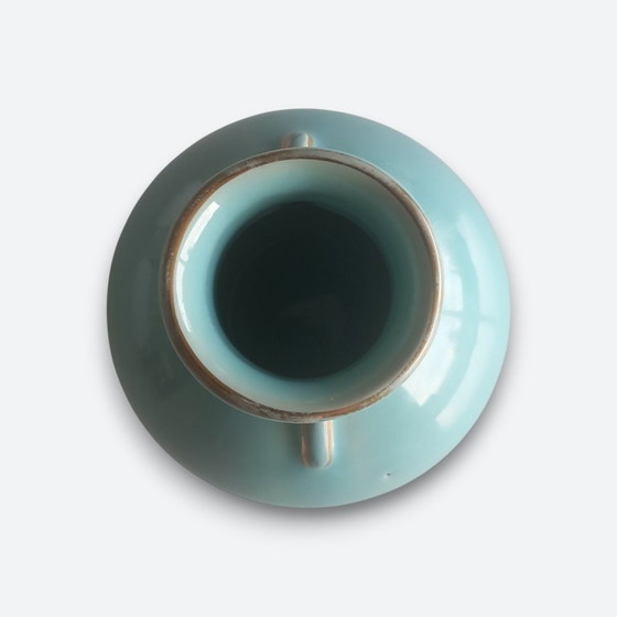 Image 1 of Art Deco ceramic ensemble turquoise with gold