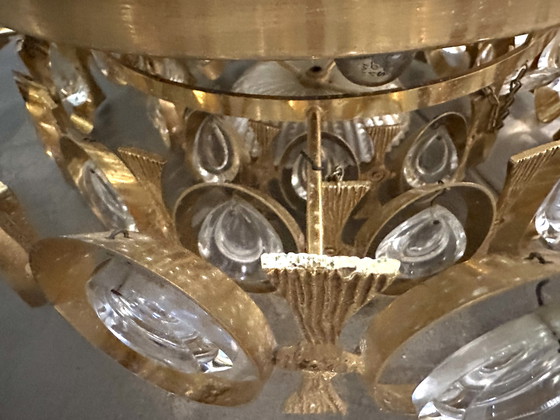 Image 1 of Plafonnier Palwa vintage en laiton, années 1960