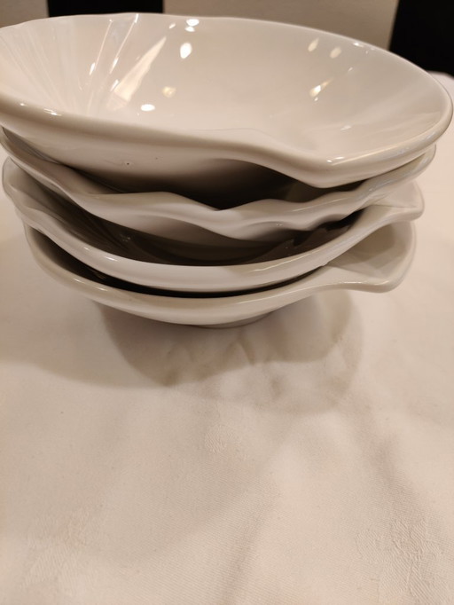 JHM Ceramica, 4 witte schaaltjes, creatief model