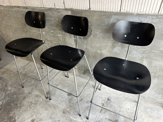 Image 1 of (22) Chaises de bar / tabourets de bar Wilde + Spieth SB 68 – à l'unité ou en lot