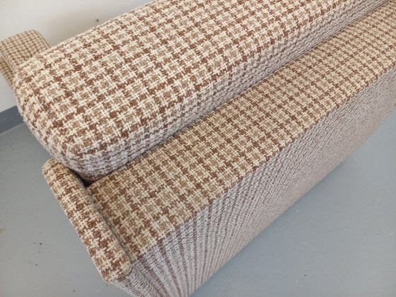 Image 1 of Large vintage armchair upholstered in wool fabric from the 1970s