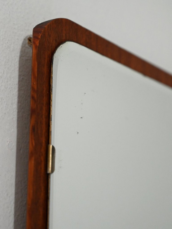 Image 1 of Scandinavische spiegel met teakhouten frame