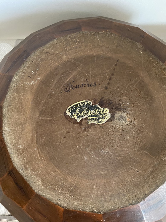 Image 1 of Antieke pot met deksel - hand carved - antique