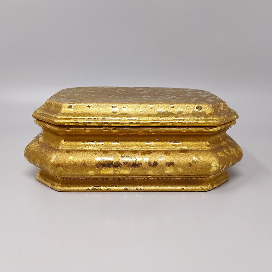 Image 1 of 1970er Jahre Exquisites handgefertigtes Räucherset aus Keramik und Blattgold, Made in Italy