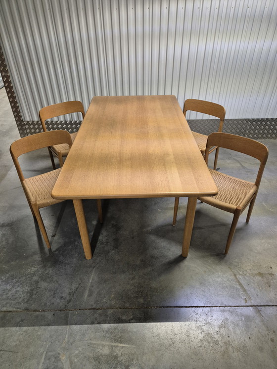 Image 1 of Niels Otto Muller dining table set model 75