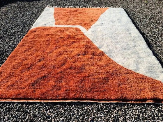 Tappeto marocchino Mrirt terracotta ed ecru 300x200 cm – motivo astratto – Tappeti, Lana, Cotone, Abstract (photo 3 of 11)