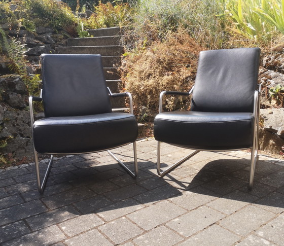 Fauteuils en cuir KOINOR, lot de 2 | Design Bauhaus | Excellent état – Leather, Chrome (photo 3 of 13)