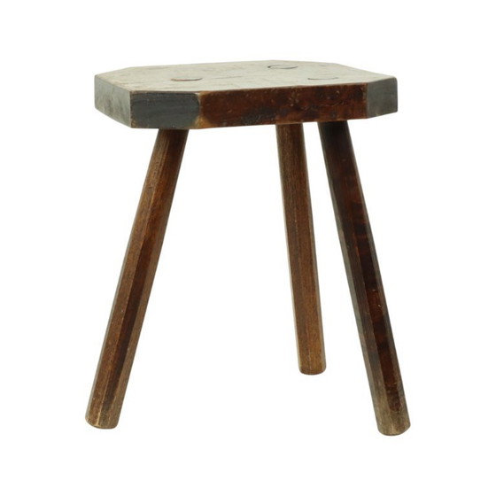Image 1 of Old Wooden Milk Stool