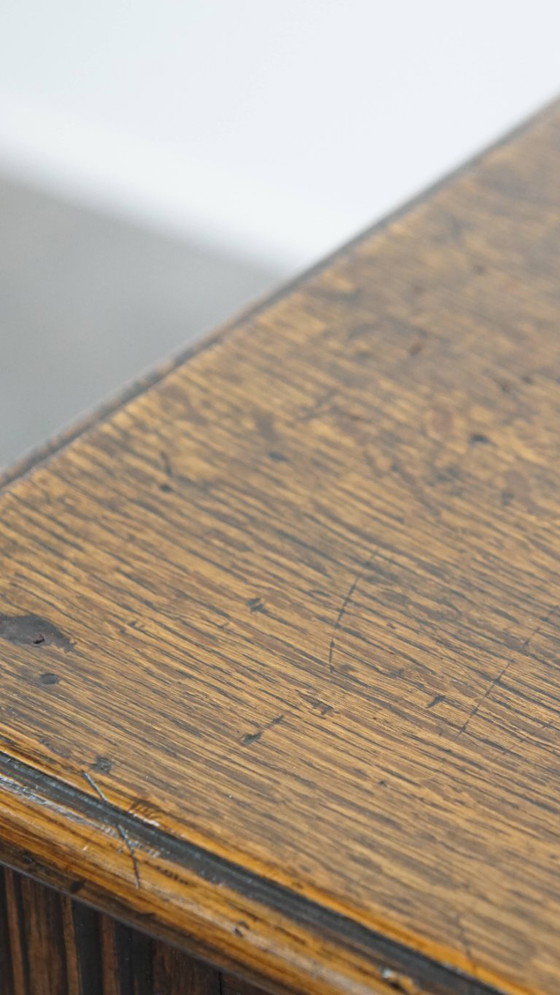 Image 1 of Table d'appoint/meuble de couloir ancien en chêne anglais du 19e siècle