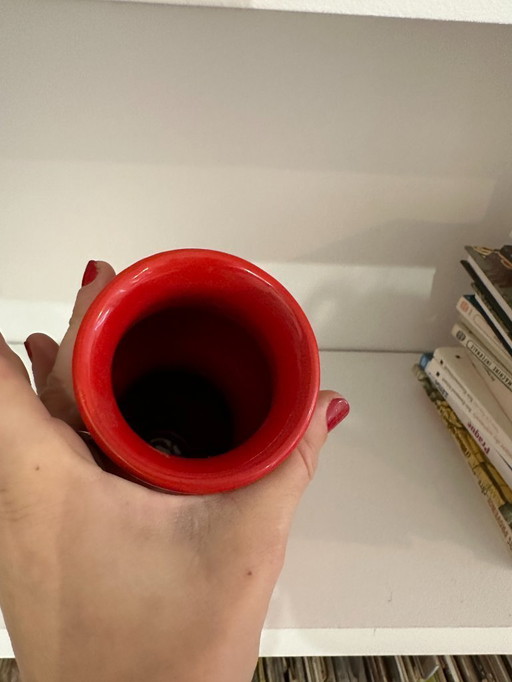 Red ceramic design vase - limited edition for The Conran Shop