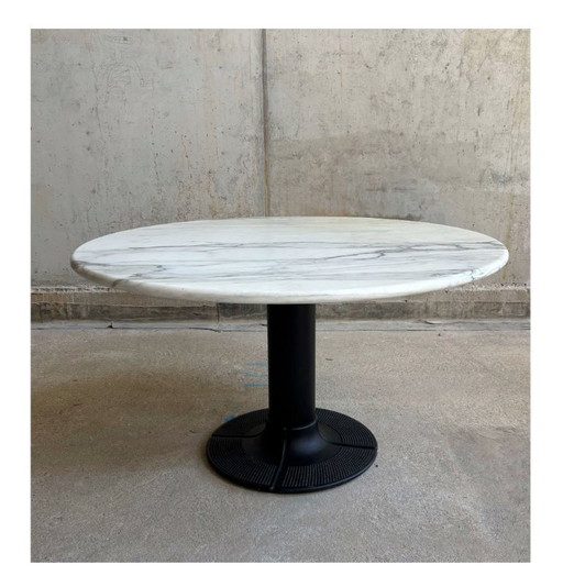 Tavolo da pranzo di Thonet, metallo e marmo, Germania, anni '70