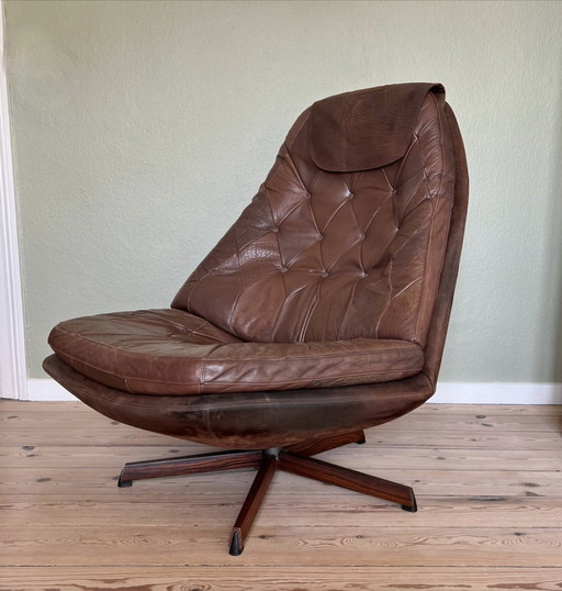 Chaise longue vintage danoise inclinable par Madsen & Schübel, 1970S