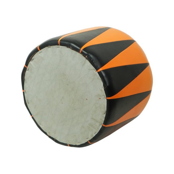 Image 1 of Pouf vintage arancione nero Skai