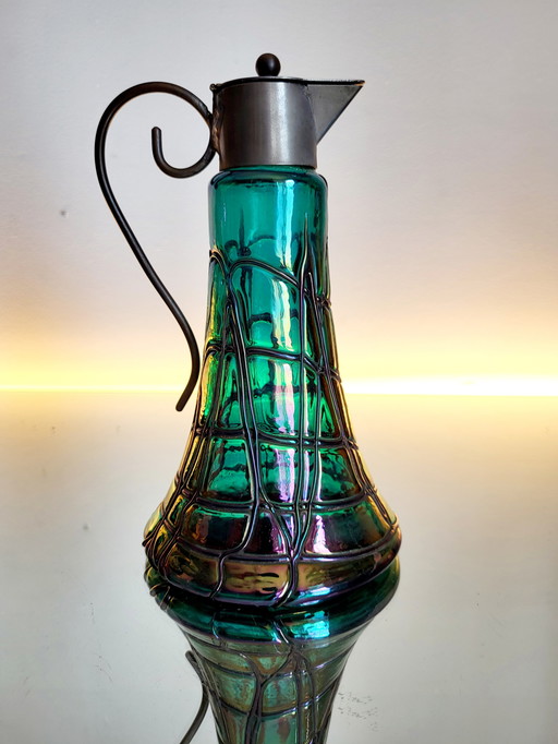 Carafe Art nouveau, pichet, König & Habel Ignaz, Autriche, 1880-1890