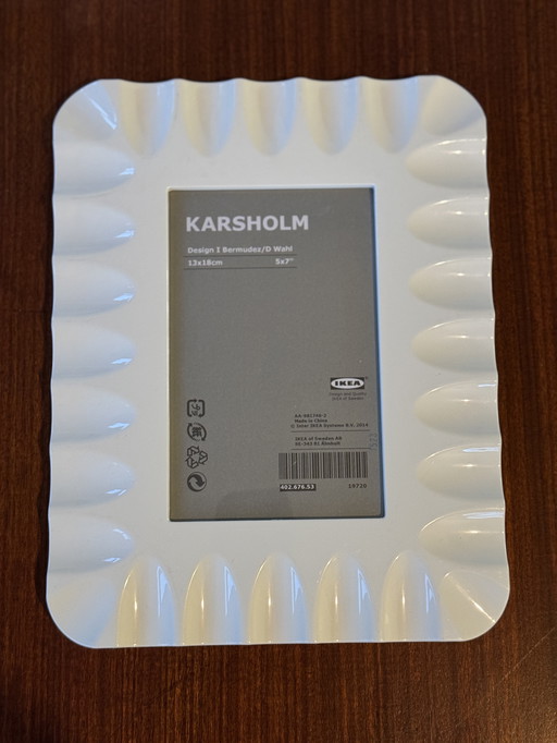 Set IKEA Karsholm photo frames white plastic 2000s design