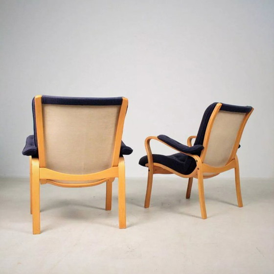 Image 1 of Scandinavische fauteuil van beukenhout, gestempeld Bröderna Andersson, Zweden, jaren 50