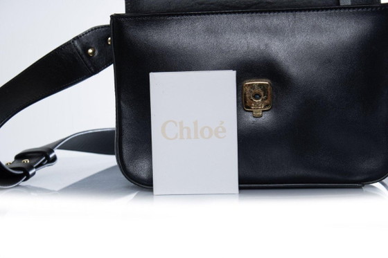 Image 1 of Borsa Chloé modello C in pelle nera
