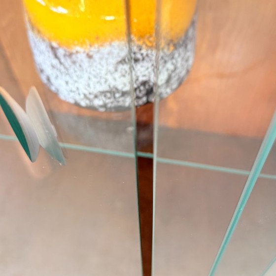 Vetrina vintage con ante in vetro – Impiallacciatura in noce caldo e stile Art Déco – Anni '50 – Vetrine (photo 14 of 14)
