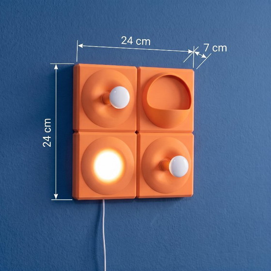 Space Age Illuminated Modular Wall Panel Pocket Panel Coat Rack System Vintage Retro West Germany (photo 12 of 16)