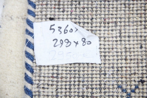Image 1 of Original Modern Indo Gabbeh Woll Teppich 298 x 80 cm Top Zustan