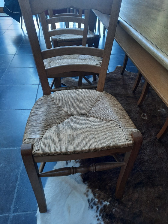 Image 1 of Oak Dining Table And 6 Matching Chairs