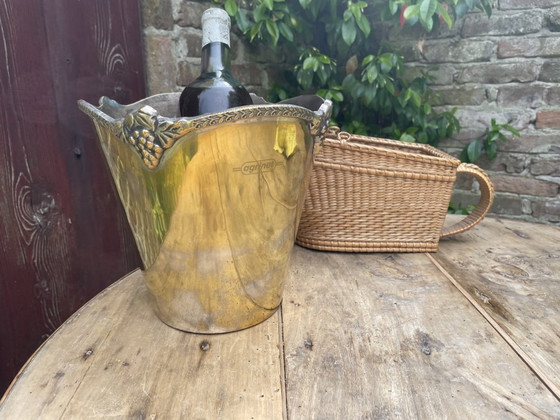 Image 1 of Enfriador de champán plateado Enfriador de vino Agrinet Francés