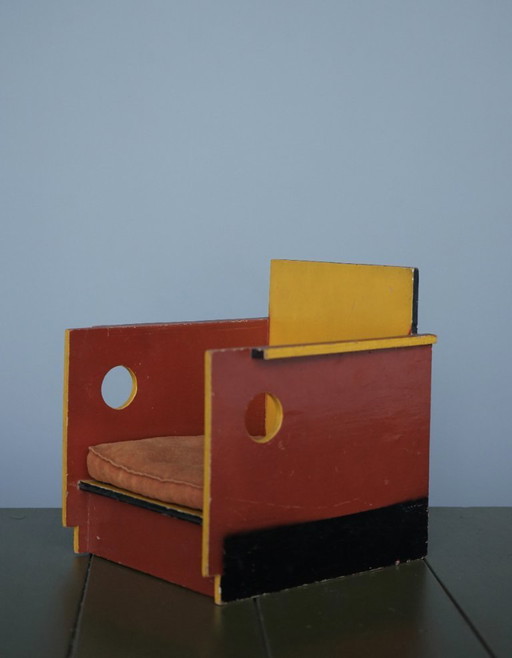Seltener modernistischer Spielzeugstuhl von Ko Verzuu für ADO. 1930er Jahre