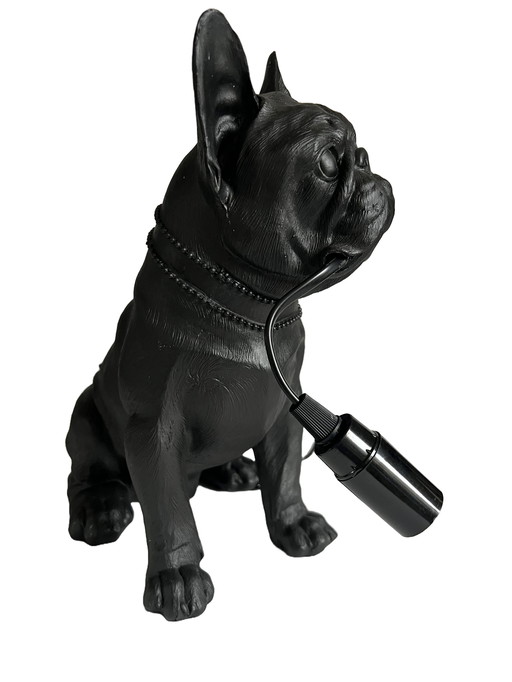 Lampe pour bouledogue français en noir