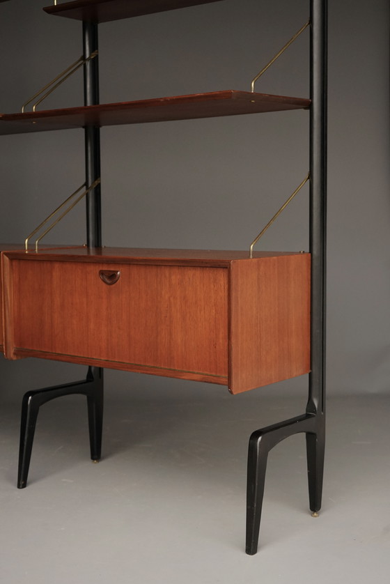 Image 1 of Mid-Century Freestanding Wall System by Louis van Teeffelen for WéBé, 1950s