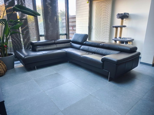 Ecksofa aus Leder, Chateau d'Ax