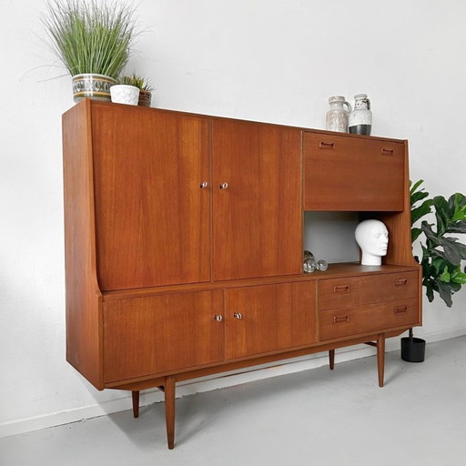 Mid Century dänisches Design Highboard Schrank vintage 1960s