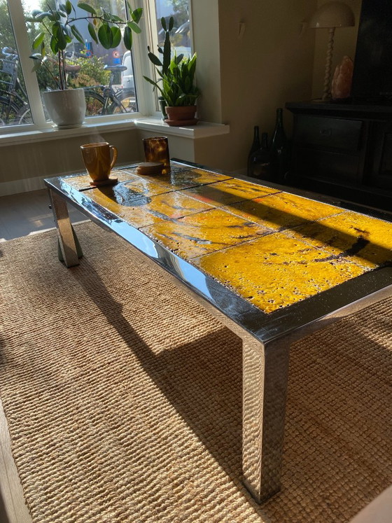 Retro Coffee table: Chrome with stone/tiles (photo 8 of 16)