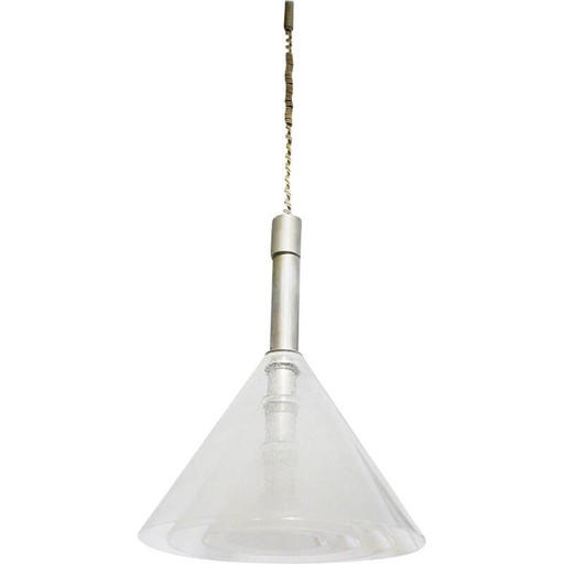Vintage murano glass pendant lamp by Carlo Nason for Mazzega, Italy 1965