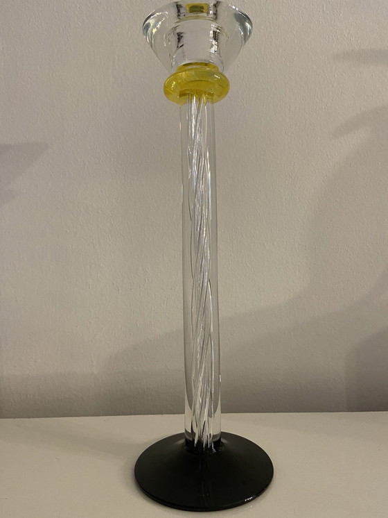 Image 1 of Candeliere in cristallo firmato a mano da A. Wahlstrom, Kosta Boda – 29 cm