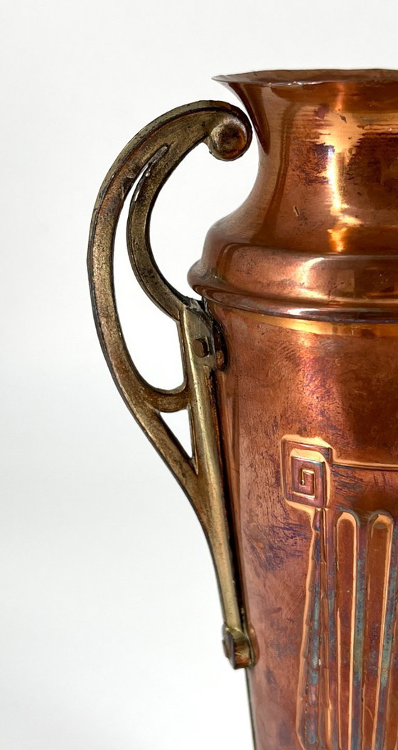 Image 1 of Decorative Copper Vase – Jugendstil / Art Nouveau Style, ca. 1900–1920