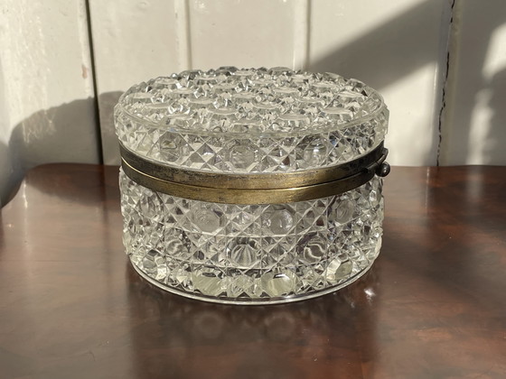 Image 1 of Portagioie o scatola portagioie in cristallo Baccarat, bijoux 1900-1930