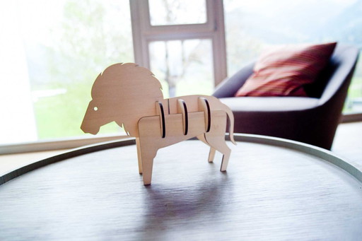 Lion - wooden ornament Made in Italy by Ulap design