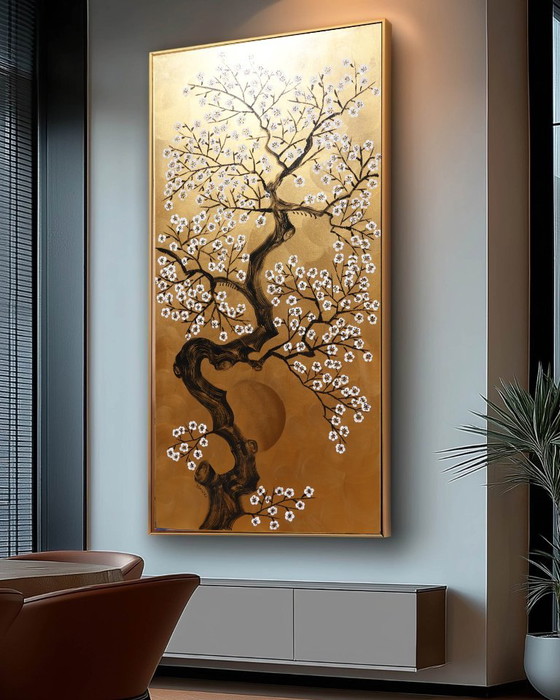 Sakura J522 - Groot Origineel Schilderij – Schilderijen & Tekeningen, Canvas (photo 3 of 18)