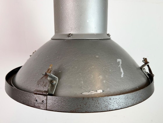 Image 1 of Industrial Grey Hammer Paint Pendant Lamp from Elektrosvit, 1960s
