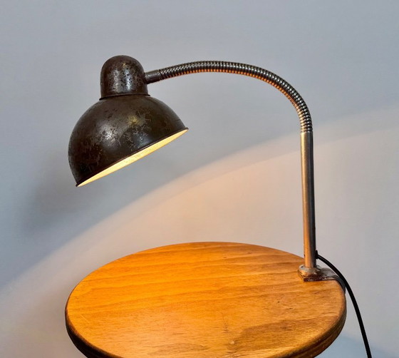 Image 1 of Industrial Workshop Gooseneck Table Lamp, 1960s