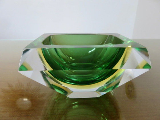 Image 1 of Cenicero de cristal Sommerso de Murano, por Flavio Poli, años 60