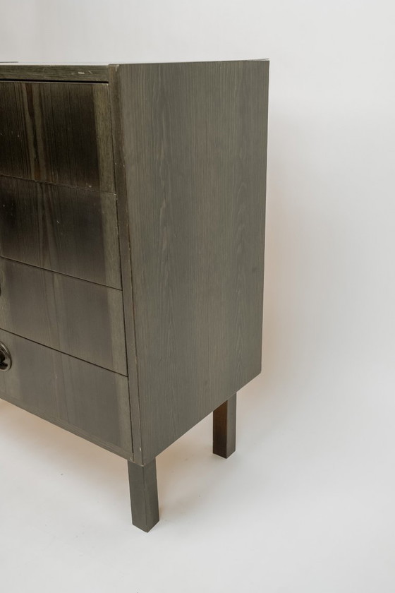 Image 1 of Cassettiera vintage in legno verde