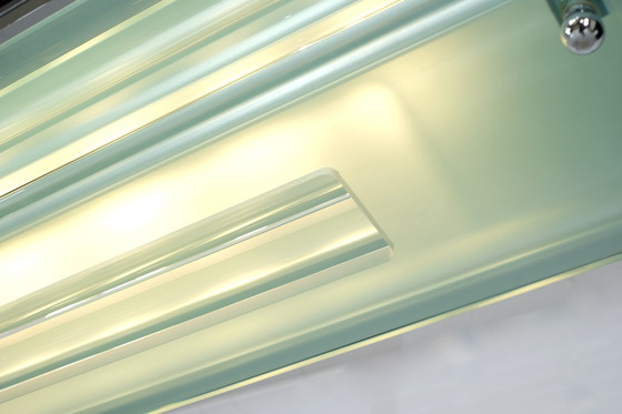 Image 1 of Large Glass Ceiling Hanging Chandelier, Italy 1970s