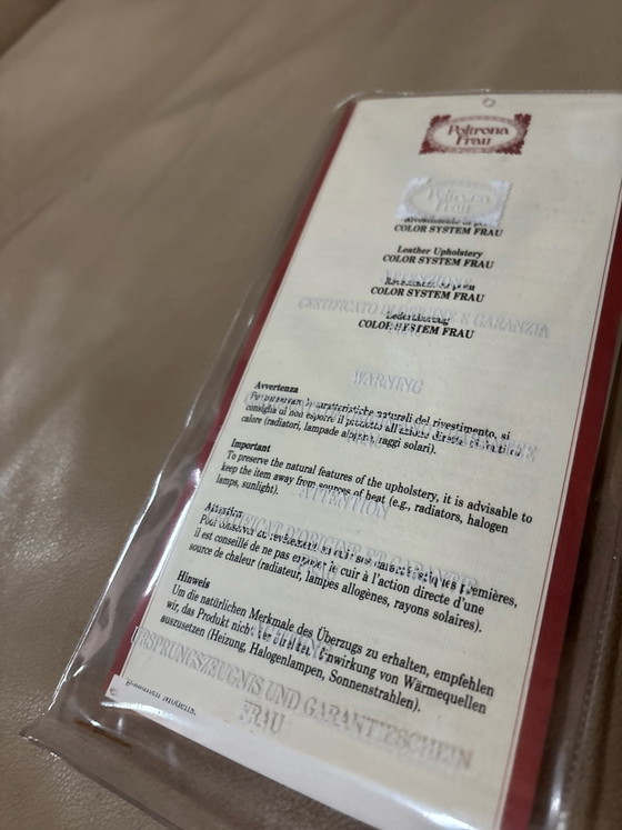 2x divano Poltrona Frau, Mobili, Pelle, Metallo, Beige (foto 7 di 10)