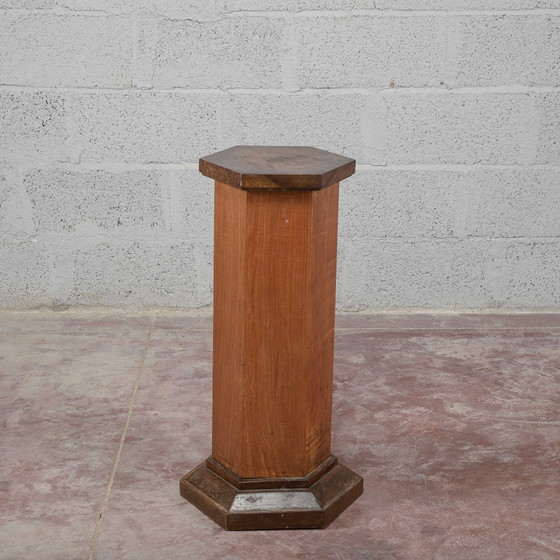 Selette Art Déco Hexagonale Placée Noyer – Bois, Art Deco (photo 4 of 10)