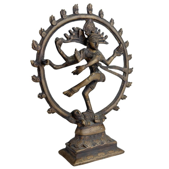Shiva Nataraja indiano in bronzo e realizzato manualmente. – Sculture, Bronze, Brass (photo 2 of 10)