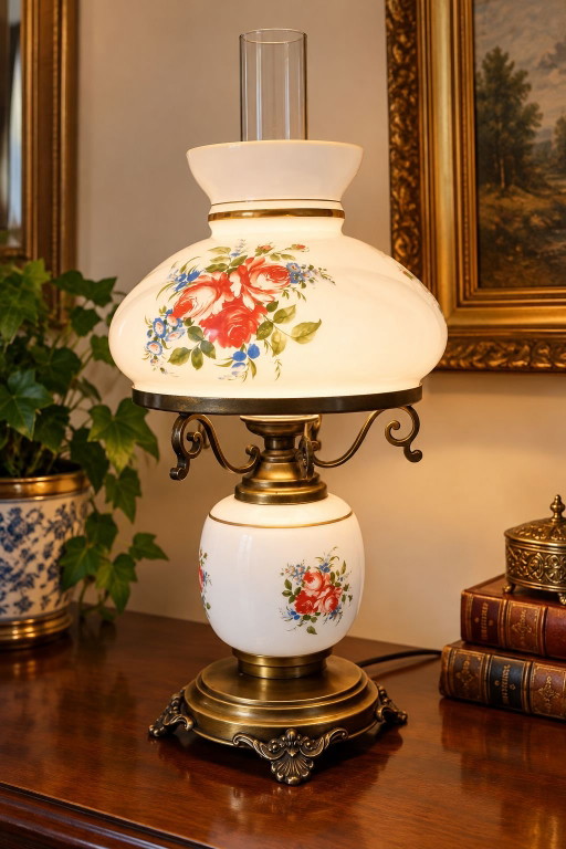 Vintage hurricane lamp