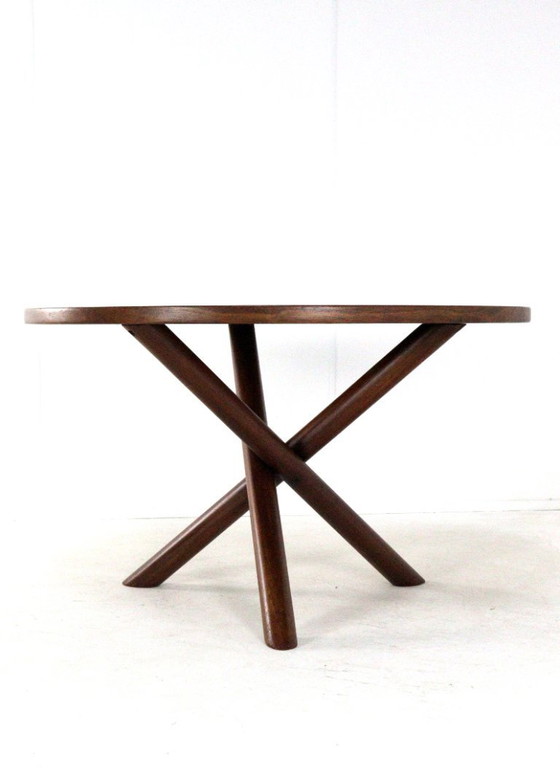 Image 1 of Gerard Geytenbeek 'Plataan' eettafel vintage 